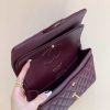 Chanel CF25 Classic flap bag A01112球纹牛皮葡萄紫