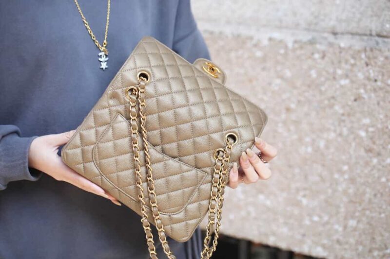 Chanel CF23 Classic flap bag A01113灰色 - Image 7