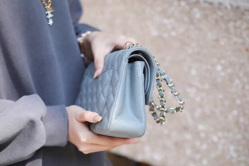 Chanel CF23 Classic flap bag A01113灰蓝 - Image 5