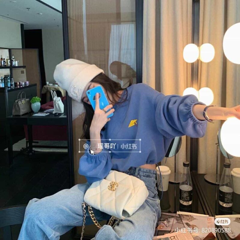 Chanel香奈儿 19 Flap Bag AS1160小号26CM白色 - Image 3