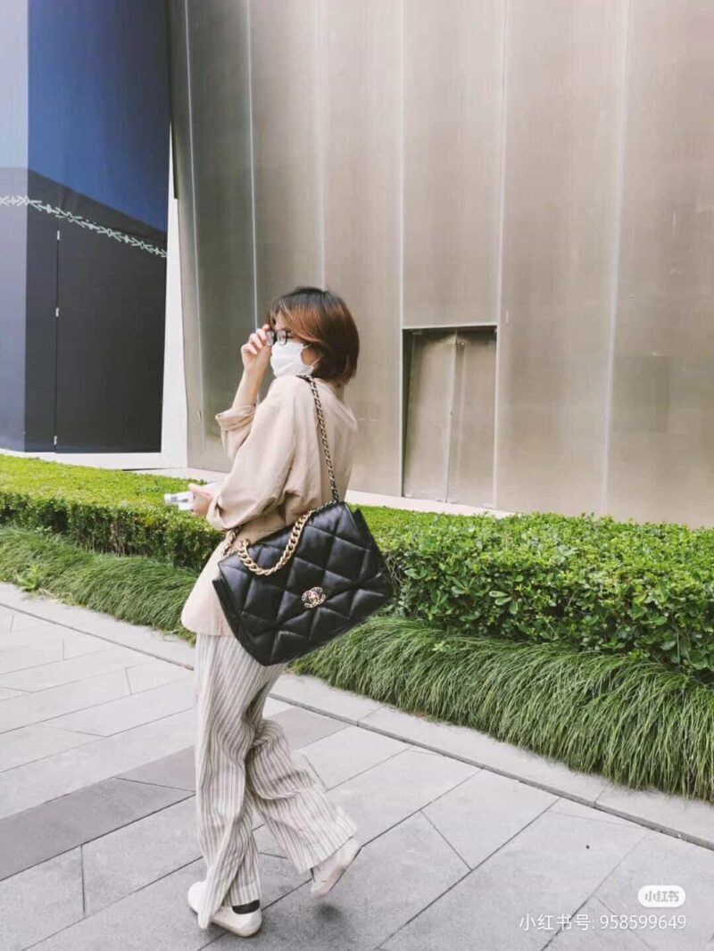 Chanel香奈儿 19 Flap Bag AS1162大号36CM黑色 - Image 5