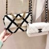 Chanel香奈儿 双C鱼子酱小牛皮熊猫包 AS2302 B04864 C0200