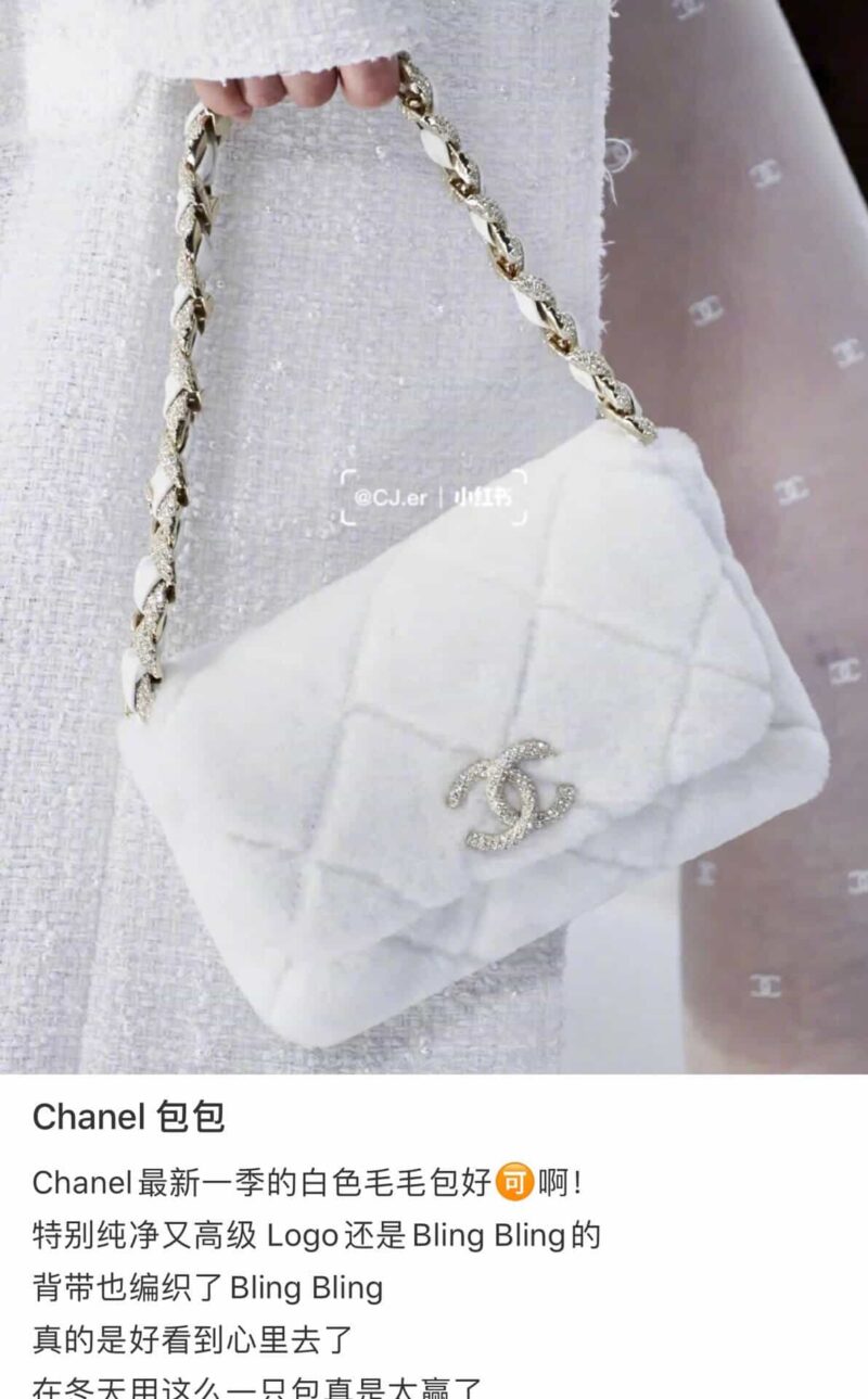 Chanel香奈儿 双C双面剪毛水钻小羊皮口盖包AS2240 B04623 10601 - Image 3