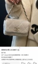 Chanel香奈儿 双C双面剪毛水钻小羊皮口盖包AS2240 B04623 10601