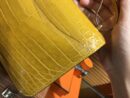 Constance 空姐包 18CM 琥珀黄 尼罗鳄 原版蜜蜡线 全手工缝制