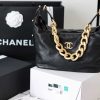 CHANEL 2022cc早春度假系列菜篮子流浪包 AS2910黑色
