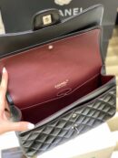 Chanel CF30CM羊皮Classic flap bag A58600黑色银扣