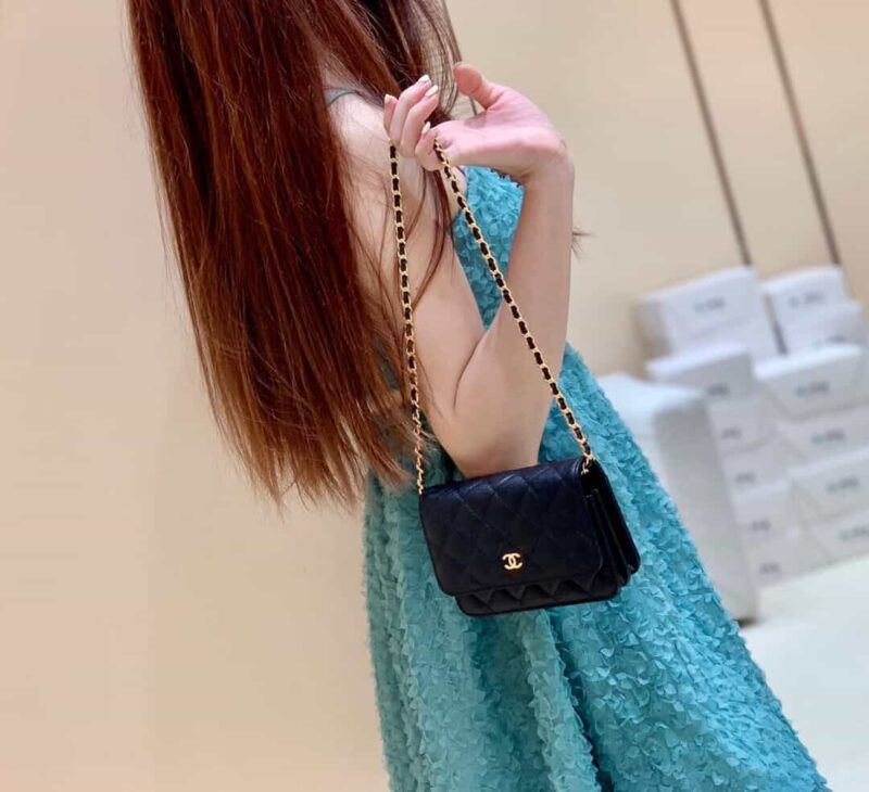 Chanel Mini woc经典款之Wallet on chain单肩斜挎链条包 AP1649 - Image 4