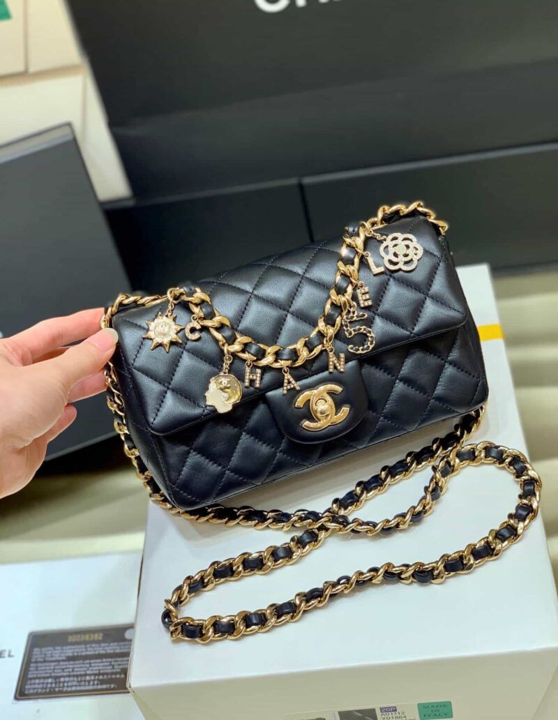 Chanel 2021年春夏度假新款镂空山茶花CF20单肩斜挎包 AS2326