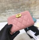 Chanel香奈儿 新款球纹限量boy款拉链卡包零钱包 A80602
