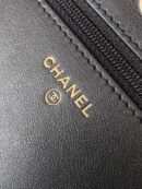 CHANEL 2021SS新款珍珠链条woc发财包 黑色香槟金扣