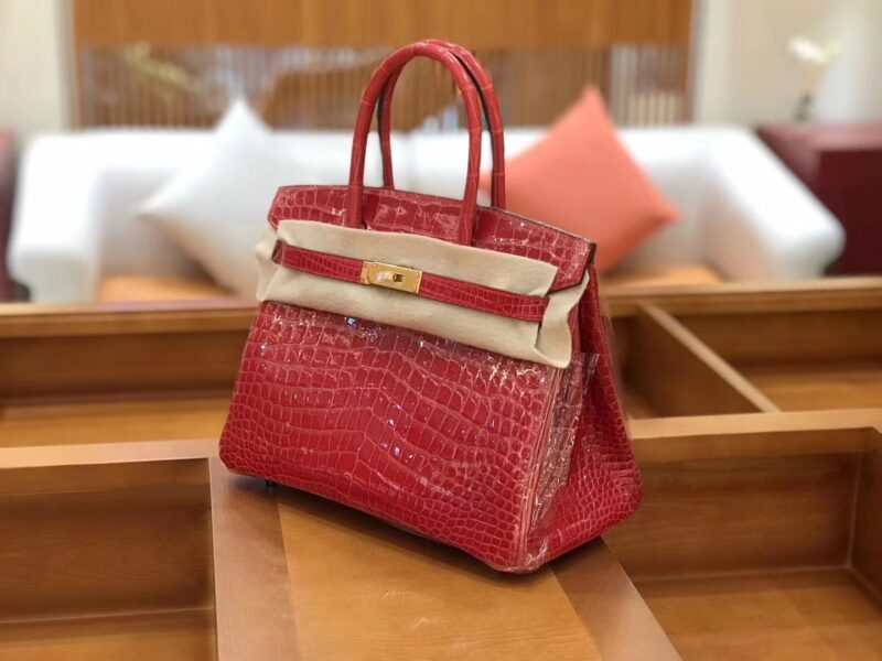 爱马仕 新增现货 birkin 铂金包 法拉利红 一级鳄鱼皮 30cm - Image 7