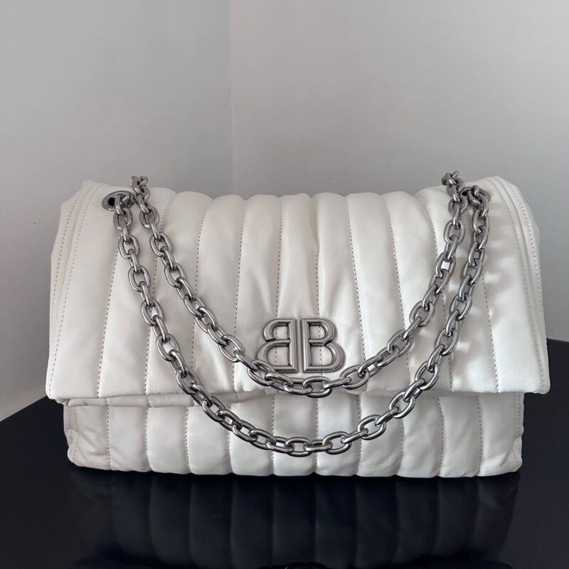 Balenciaga*Monaco系列衍缝线牛皮单肩包m - Image 5