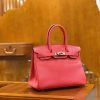 爱马仕 Birkin 30cm 唇膏粉 Togo小牛皮 银扣 原版蜜蜡线 顶级手工缝制