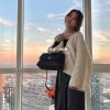 CHANEL 经典款之Coco handle 28CM A92993黑色/金扣/红色内里