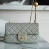 a1639968645887_6786.jpg CHANEL CF20CM 灰绿大Mini金属球口盖包 AS1787