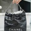 CHANEL 23s春夏新款22Mini bag AS3980黑色/银扣