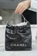 CHANEL 23s春夏新款22Mini bag AS3980黑色/银扣