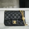 CHANEL 23S 山茶花调节扣方胖子 AS1786黑色