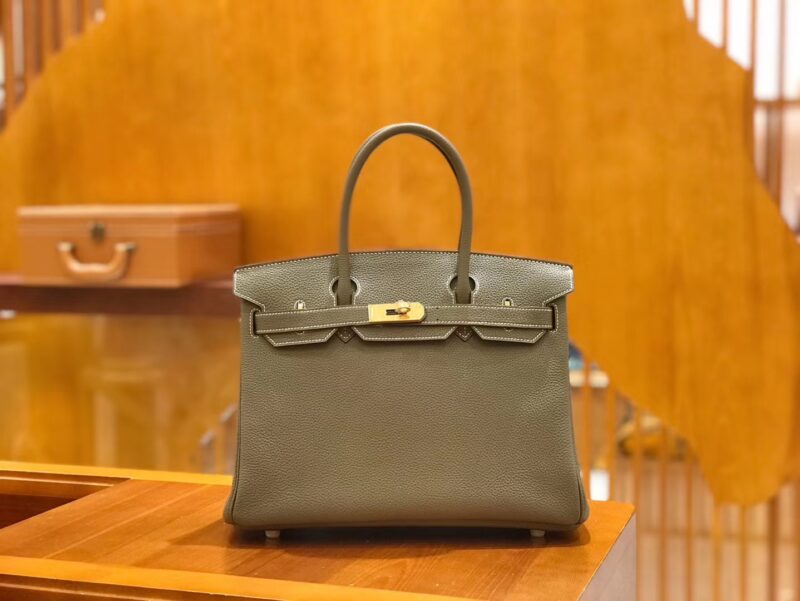 爱马仕 Birkin 30cm 大象灰 Togo小牛皮 金扣 原版蜜蜡线 顶级手工缝制