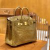 a1e34ac2a685ad6.jpg 爱马仕 Birkin 铂金包 芥末黄 一级皮 尼罗鳄鱼皮 臻品级别 金扣 25cm