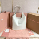 miumiu缪缪*IVY系列5BG231限定款Tote包白色免检版