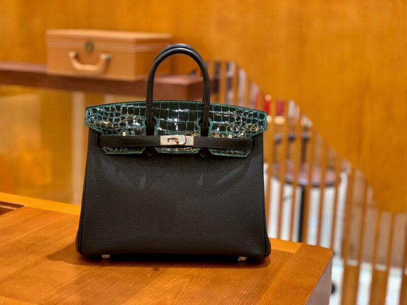 爱马仕 Birkin 铂金包 三拼色 三拼皮 Touch 牛皮拼鳄鱼皮 金扣 30cm