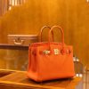 爱马仕 Birkin Touch 火焰橙 鳄鱼皮拼牛皮 全手工缝制 30cm
