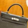爱马仕 Kelly 28cm togo 牛皮 锡器灰 银扣 全手工缝制 现货