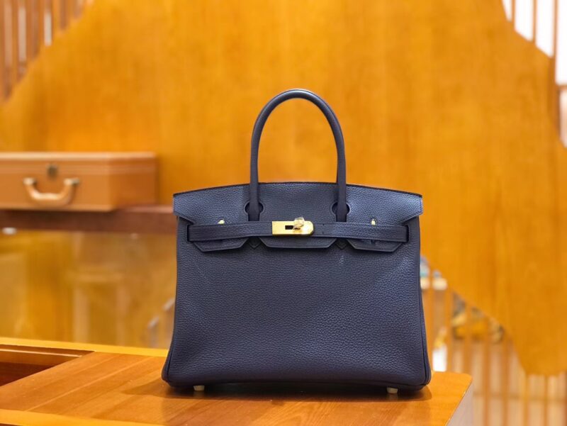 爱马仕 Birkin 30cm 鸢尾蓝 Togo小牛皮 金扣 原版蜜蜡线 顶级手工缝制