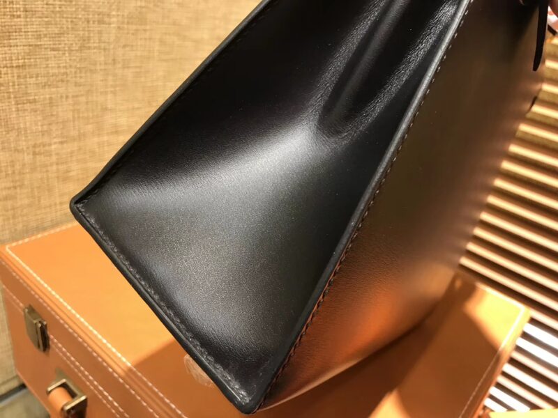 爱马仕 Kelly 25 28(凯莉包)黑色 德国进口 box牛皮 原版蜜蜡线 全手工缝制 - Image 7
