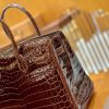爱马仕 Birkin 30cm 尼罗鳄鱼皮 板栗棕 金扣 全手工缝制