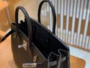 爱马仕 Birkin 铂金包 黑色 鸵鸟皮 手缝工艺 银扣 30cm 现货