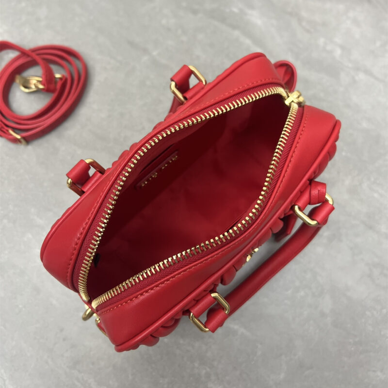miumiu缪缪TooPretty系列5BB123保龄球手袋红色 - Image 8