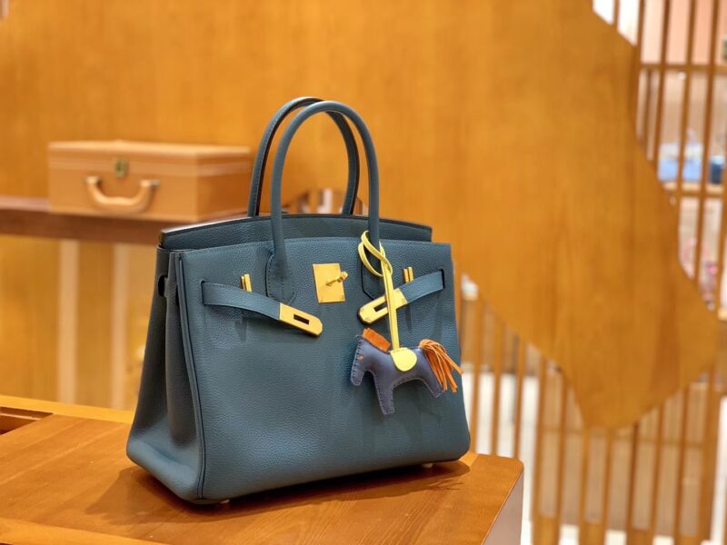 爱马仕 Birkin 30cm 博斯普鲁斯绿 金扣 德国进口togo 牛皮 全手工缝制 - Image 6