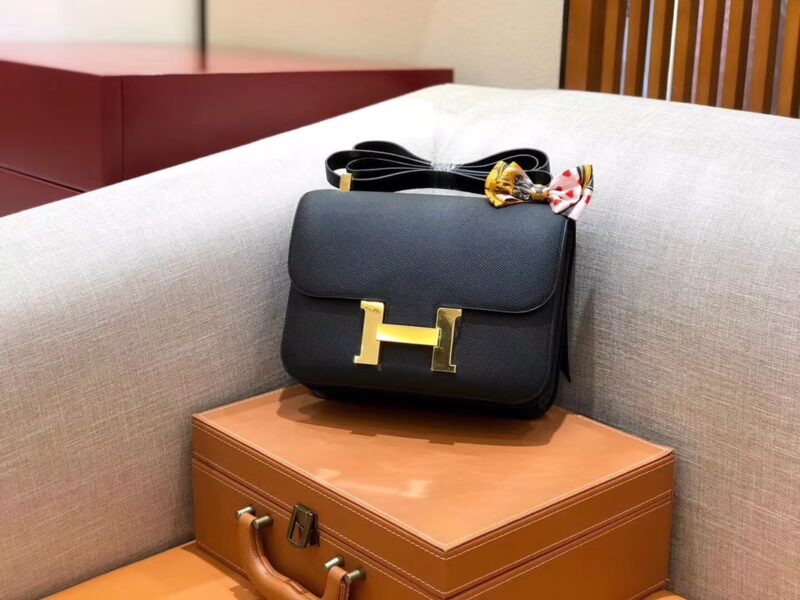 爱马仕 Constance 空姐包 经典黑 掌纹牛皮 全手工缝制 金扣 18cm 现货 - Image 7