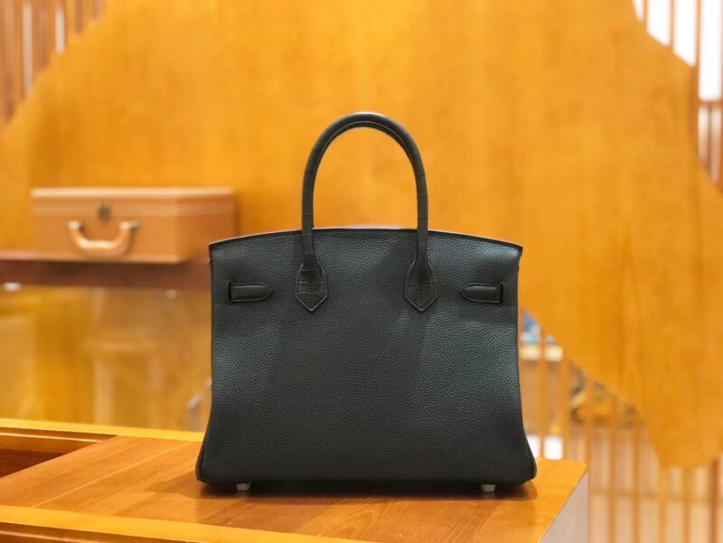 爱马仕 Birkin Touch 30cm 黑色 一级鳄鱼皮拼Togo牛皮 原版蜜蜡线 顶级手工 - Image 3