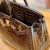 爱马仕 Birkin 30cm 咖啡色 金扣 一级皮 尼罗鳄鱼皮 臻品级别