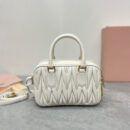 miumiu缪缪TooPretty系列5BB123保龄球手袋白色