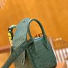 爱马仕 Mini Lindy 18cm 孔雀绿 金扣 南非鸵鸟皮 全手工缝制