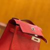 爱马仕 Mini Kelly 22cm 大红 仿蜥蜴皮 银扣 全手工缝制 顶级高订