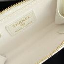 Chanel AP0221零钱包白色漆皮金扣免检版