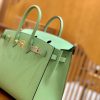 爱马仕 Birkin 25cm 掌纹牛皮 牛油果绿 金扣 外缝