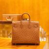 爱马仕 Birkin 25cm 鸵鸟皮 金棕色 全手工缝制 现货