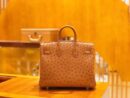 爱马仕 Birkin 25cm 鸵鸟皮 金棕色 全手工缝制 现货