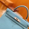 爱马仕 Kelly 凯莉包 北方蓝 Togo德国进口牛皮 全手工 银扣 28cm 现货