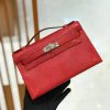 爱马仕 Mini Kelly 22cm 大红 仿蜥蜴皮 银扣 全手工缝制 顶级高订