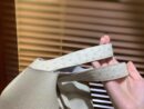 爱马仕 Piction菜篮包 奶昔白 鸵鸟皮拼小牛皮 顶级手工缝制 银扣 18cm