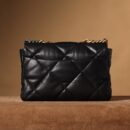 Chanel 19Bag系列小羊皮口盖包黑色免检版