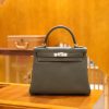 爱马仕 Kelly 28cm togo 牛皮 锡器灰 银扣 全手工缝制 现货